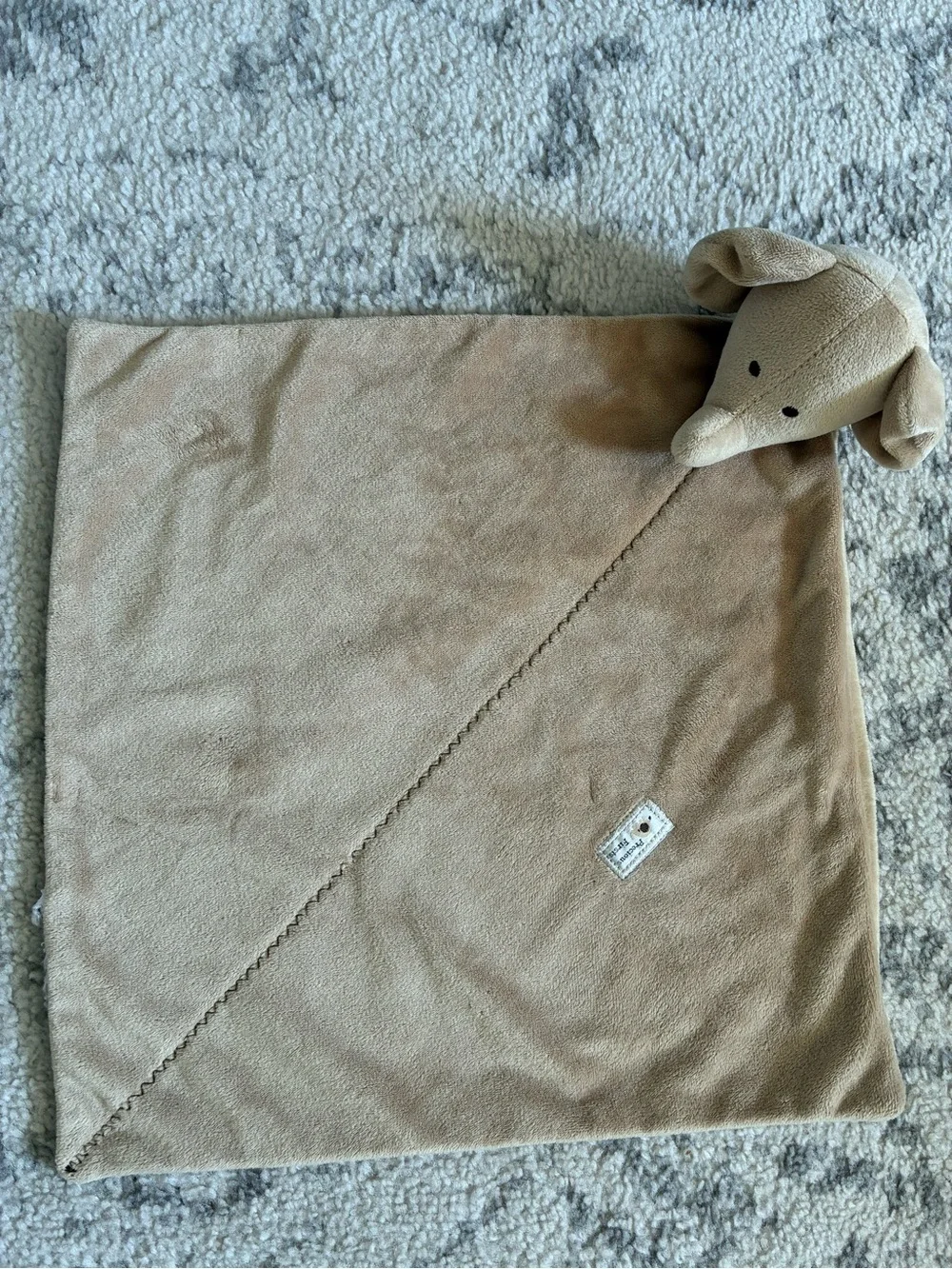 Carters Just One You Tan Elephant Security Blanket